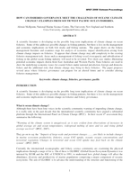 How can fisheries governance meet the challenges of oceanic climate change?: examples from South West Pacific ocean fisheries