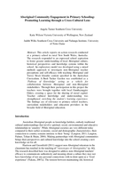 Aboriginal community engagement in primary schooling: promoting learning through a cross-cultural lens