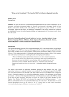 Bring on the broadband: a case for regional centres in Australasia