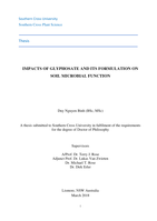 Impacts of glyphosate and its formulation on soil microbial function