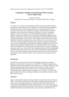 Community attitudes towards private native forestry in New South Wales