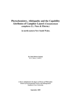 Phytochemistry, allelopathy and the capability attributes of camphor laurel (Cinnamomum camphora (L.) Ness & Eberm.)