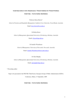 Social innovation to solve homelessness: wicked solutions for wicked problems