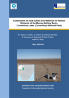 Assessment of acid sulfate soil materials in RAMSAR wetlands of the Murray-Darling Basin: Currawinya Lakes (Currawinya National Park)