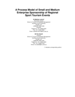 A process model of small and medium enterprise sponsorship of regional sport tourism events