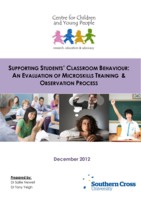 Supporting students' classroom behaviour: an evaluation of microskills training & observation process