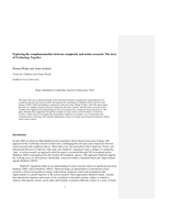Exploring the complementarities between complexity and action research: the story of Technology Together