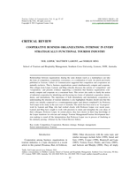 Cooperative business organizations: intrinsic in every strategically functional tourism industry