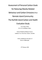Assessment of personal carbon goals for reducing obesity-related behaviour and carbon emissions in a remote island community : the Norfolk Island carbon and health evaluation study