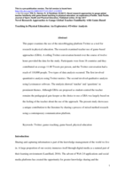 Novel research approaches to gauge teacher familiarity with game-based teaching in physical education: an exploratory #Twitter analysis