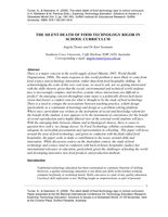 The silent death of food technology rigor in school curriculum