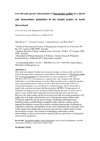 Growth and species interactions of Eucalyptus pellita in a mixed and monoculture plantation in the humid tropics of north Queensland