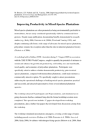 Improving productivity in mixed-species plantations