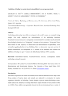 Inhibition of fouling by marine bacteria immobilised in κ-carrageenan beads