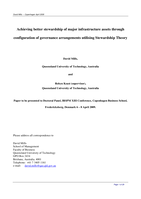 Achieving better stewardship of major infrastructure assets through configuration of governance arrangements utilising Stewardship Theory