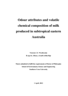 Odour attributes and volatile chemical composition of milk produced in subtropical eastern Australia