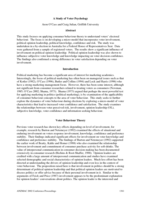 A study of voter psychology