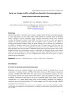 Land-use change conflict arising from plantation forestry expansion: views across Australian fence-lines