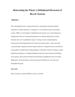 Reinventing the wheel: a definitional discussion of bicycle tourism