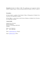 The qualifications and competencies held by effective workplace trainers