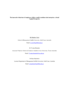 The innovative behaviour of employees within a small to medium sized enterprise: a social capital perspective