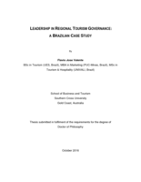 Leadership in regional tourism governance : a Brazilian case study