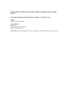 Knowledge management and public records compliance: a forgotten world