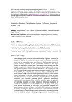 Exploring student participation across different arenas of school life