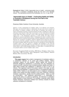Appreciable injury to health - confronting health and safety in Australia’s workplaces during the first half of the twentieth century