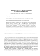 Performance of public private partnerships an evolutionary perspective