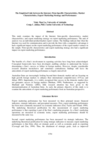 The empirical link between the internet, firm-specific characteristics, market characteristics, export marketing strategy and performance