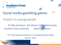 What do we currently know about the impact of social media gambling games upon current and future gambling among young people?