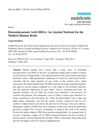 Docosahexaenoic acid (DHA): an ancient nutrient for the modern human brain