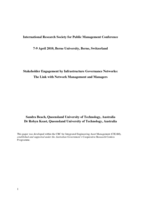 Governance networks and stakeholders: engaging through salience