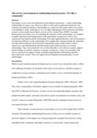 The service environment in relationship-based practice: “it's like a community”