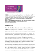 Book review: Diary of a first time mum: an uncensored account of all the stuff that really happens