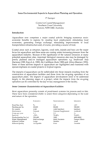 Some environmental considerations in aquaculture planning and operation