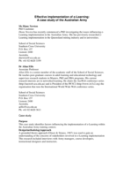 Effective implementation of e-learning: a case study of the Australian Army