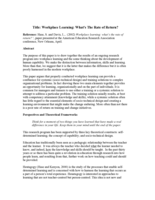 Workplace learning: what’s the rate of return?