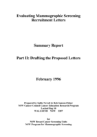 Evaluating mammographic screening recruitment letters: part II - drafting the proposed letters