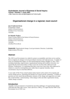 Organizational change in a regional, local council