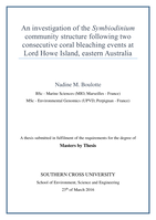 An investigation of the Symbiodinium community structure following two consecutive coral bleaching events at Lord Howe Island, eastern Australia