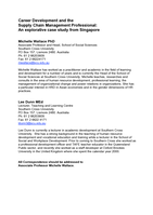 Career development and the supply chain management professional: an explorative case study from Singapore