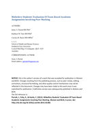 Midwifery students’ evaluation of team-based academic assignments involving peer-marking