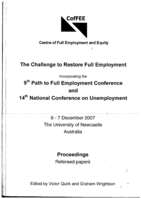 How the WorkChoices and Welfare to Work reforms are affecting people in one region of New South Wales: preliminary findings