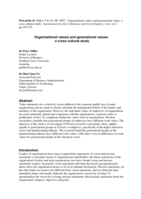 Organisational values and generational values: a cross cultural study