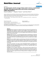 An adaptogenic role for omega-3 fatty acids in stress; a randomised placebo controlled double blind intervention study (pilot) [ISRCTN22569553]