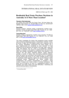 Residential real estate purchase decisions in Australia: is it more than location?
