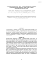 Government policy, HEI's and entrepreneurship in industry development: an example from Queensland, Australia