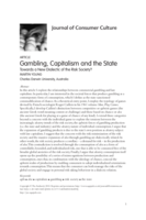 Gambling, capitalism and the state: towards a new dialectic of the risk society?